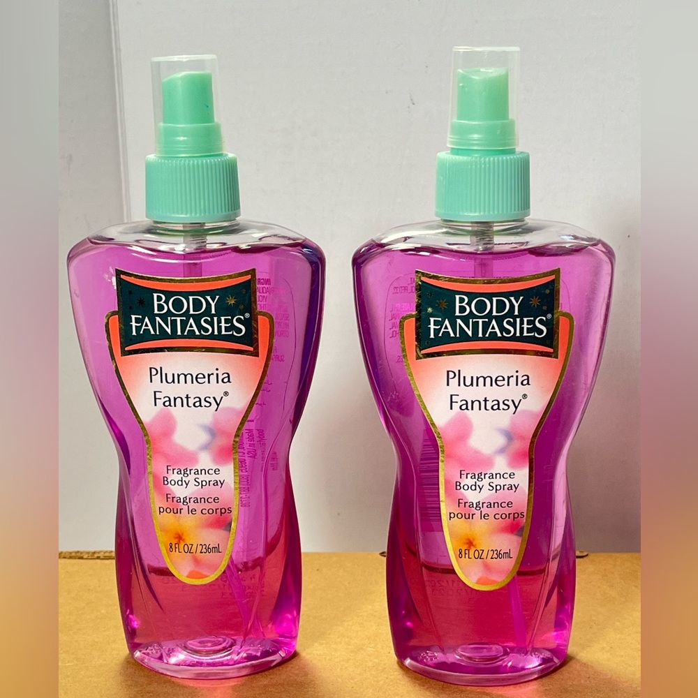 2 Body fantasies Plumeria Fantasy fragrance body spray 8 fl oz NOS